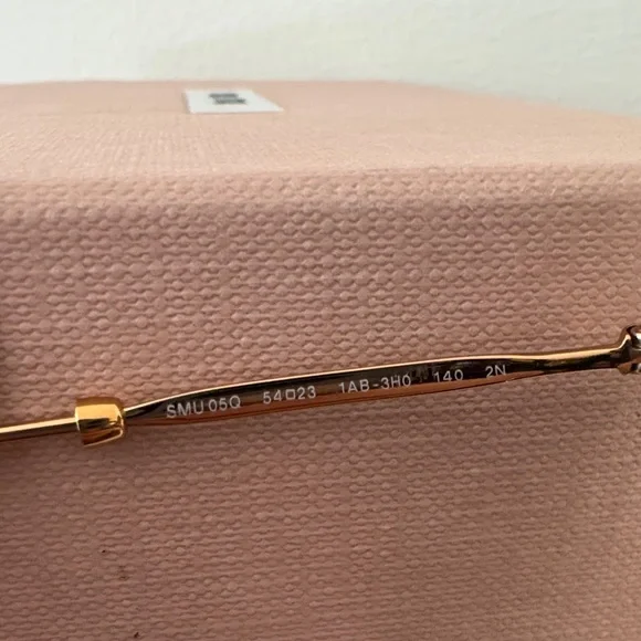 Miu Miu Gold and Black Sunglasses - Picture 7 of 8